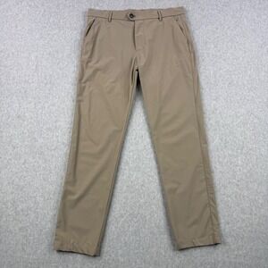 Greyson Pants Men 34x32 (Fits 34x30) Tan Montauk Performance Golf Trousers